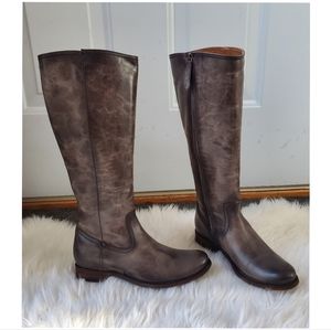 NWOT Frye 'Melissa' Inside Zip Riding Boot, Graphite, Size 5.5